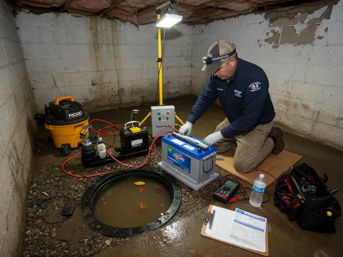Battery Backup Sump Pump System in South Bend, IN